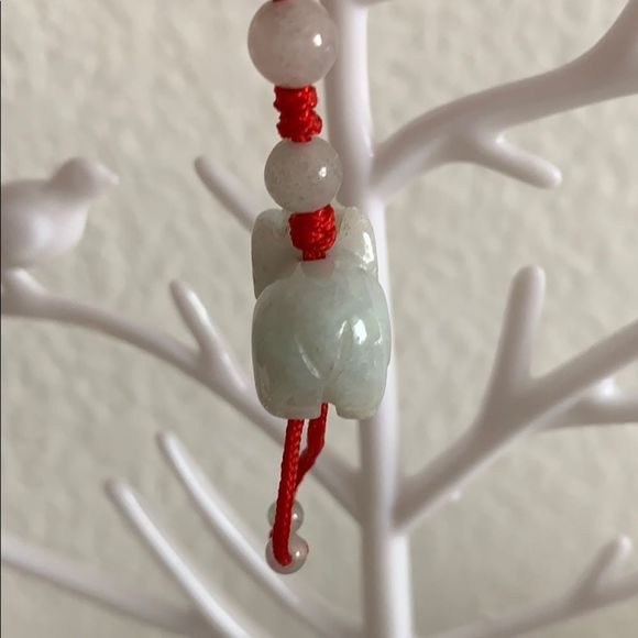 New Chinese zodiac natural real jade good luck sheep charm/key chain - Picture 4 of 6